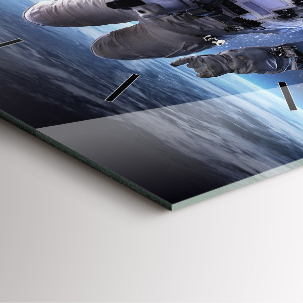 Orologio quadrato in vetro Astronauta sopra la terra