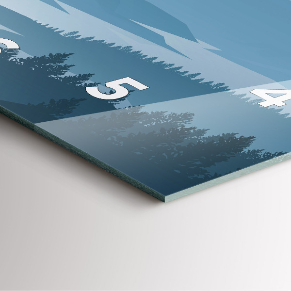 Orologio quadrato in vetro Paesaggio montano