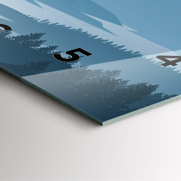 Orologio quadrato in vetro Paesaggio montano