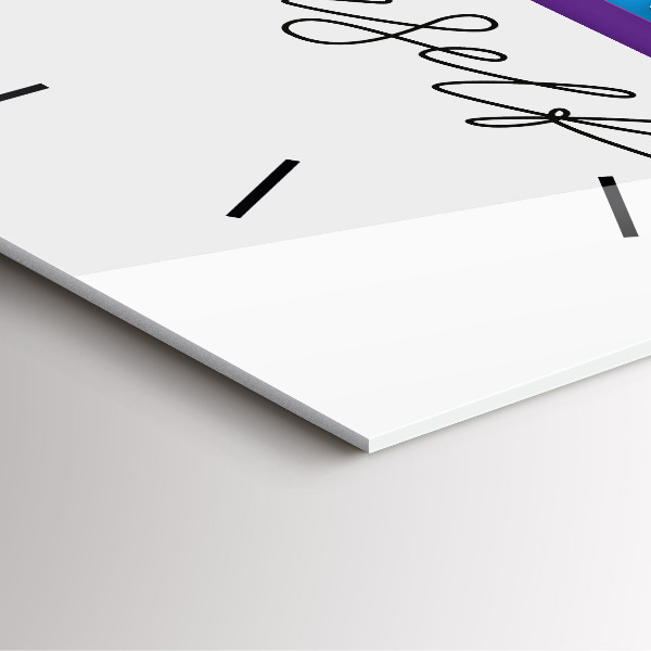 Orologio quadrato in vetro La scritta Sii te stesso