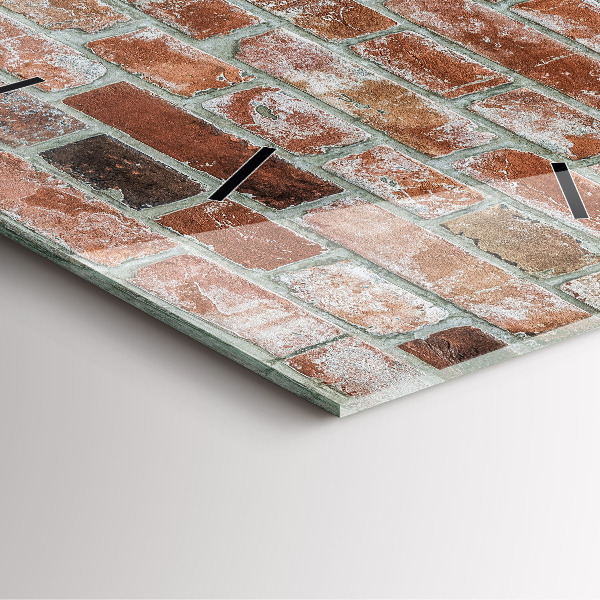 Orologio quadrato in vetro Muro di mattoni