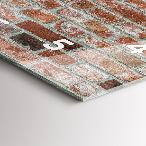 Orologio quadrato in vetro Muro di mattoni