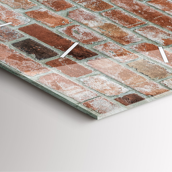 Orologio quadrato in vetro Muro di mattoni