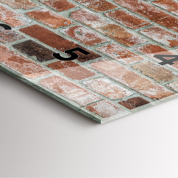 Orologio quadrato in vetro Muro di mattoni