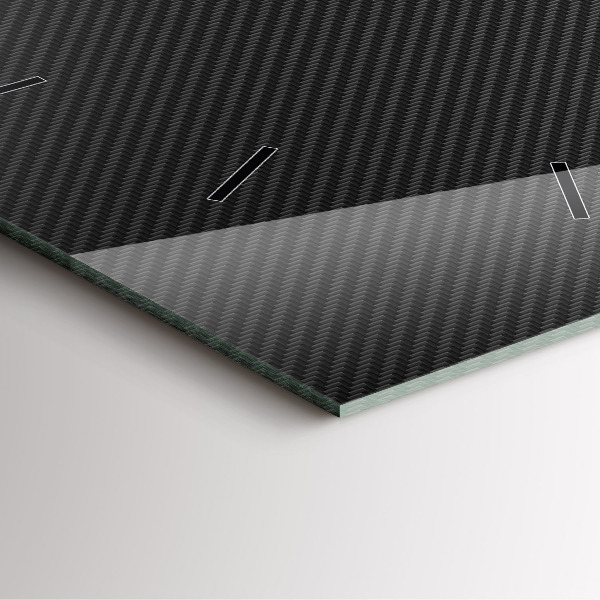 Orologio quadrato in vetro Astrazione oscura