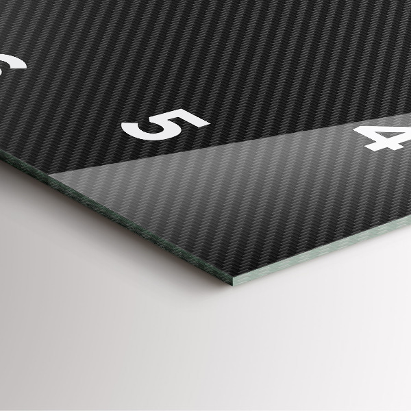 Orologio quadrato in vetro Astrazione oscura