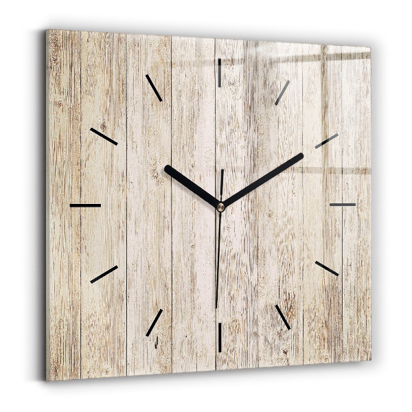 Orologio quadrato in vetro Pannelli in legno
