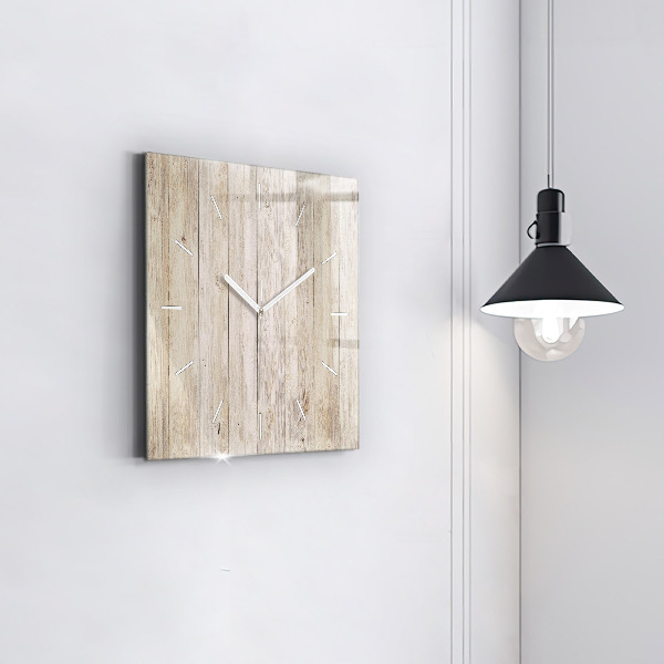Orologio quadrato in vetro Pannelli in legno