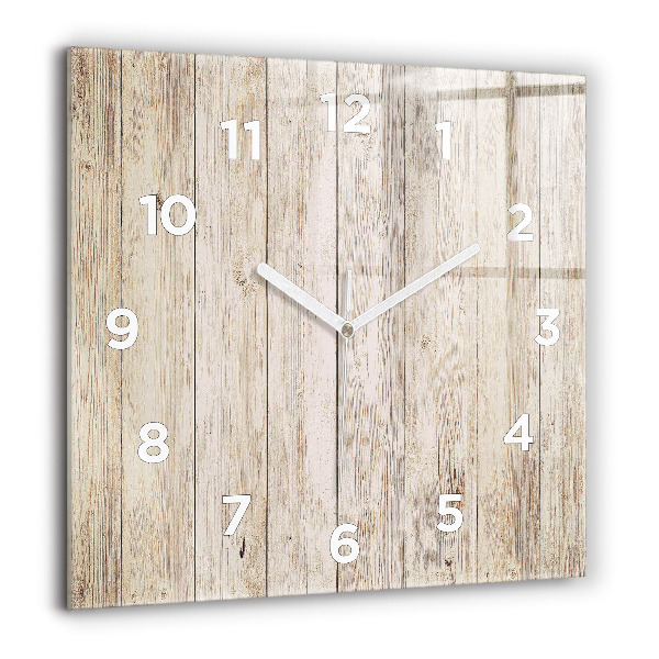 Orologio quadrato in vetro Pannelli in legno