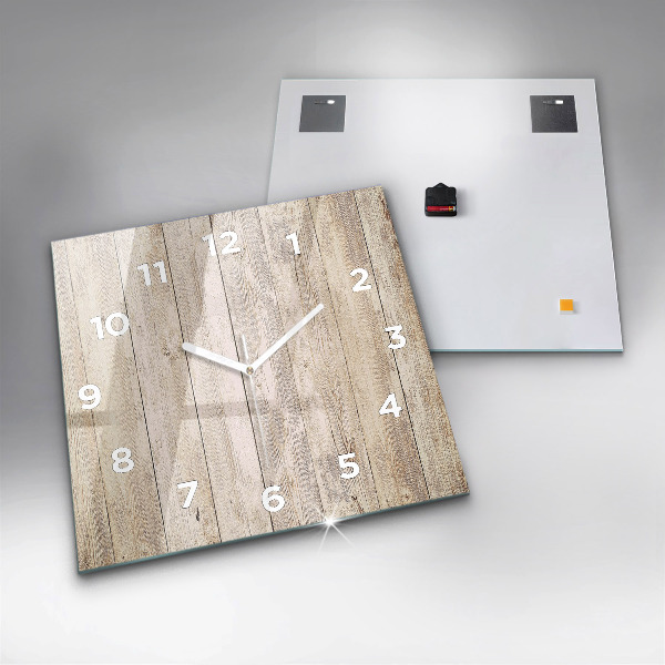 Orologio quadrato in vetro Pannelli in legno