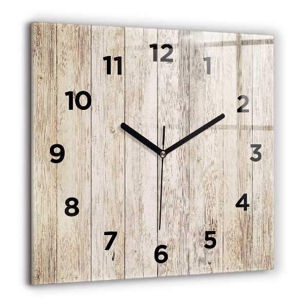 Orologio quadrato in vetro Pannelli in legno