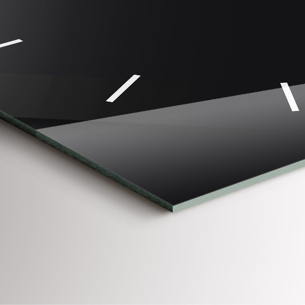 Orologio quadrato in vetro Modello di parete scura