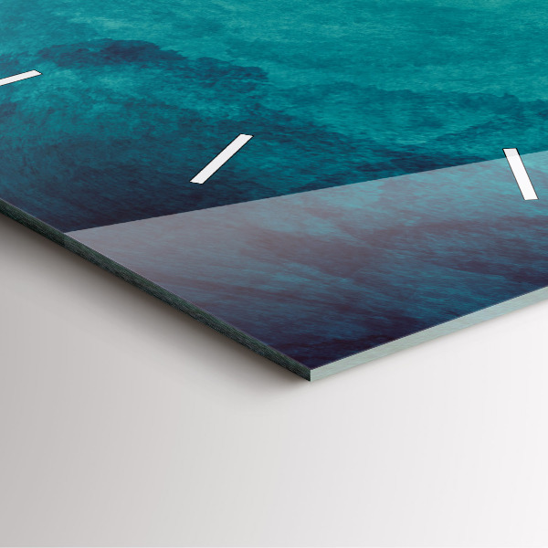 Orologio quadrato in vetro Profondità di astrazione