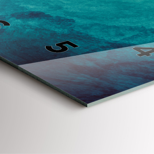 Orologio quadrato in vetro Profondità di astrazione