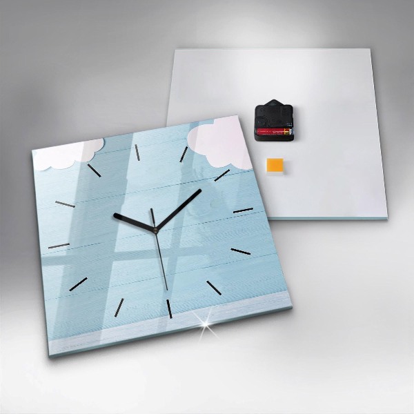 Orologio quadrato in vetro Consiglio dei bambini