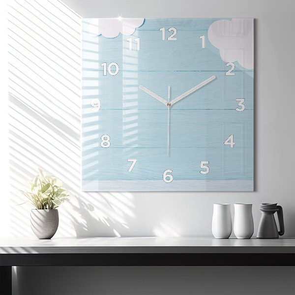 Orologio quadrato in vetro Consiglio dei bambini