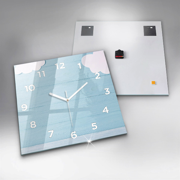 Orologio quadrato in vetro Consiglio dei bambini
