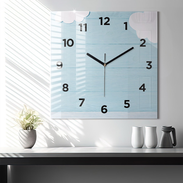 Orologio quadrato in vetro Consiglio dei bambini
