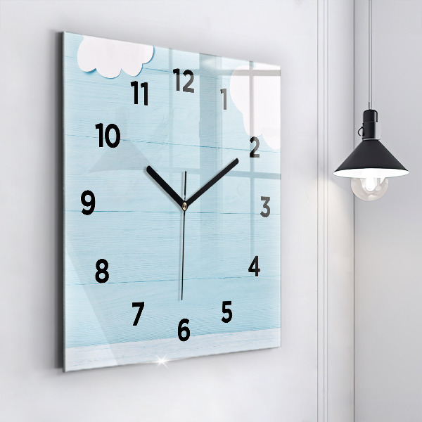 Orologio quadrato in vetro Consiglio dei bambini