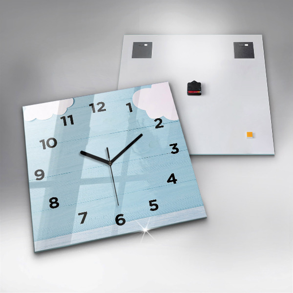Orologio quadrato in vetro Consiglio dei bambini