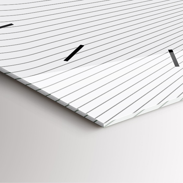 Orologio quadrato in vetro Linee di astrazione