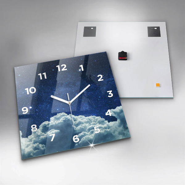 Orologio quadrato in vetro Cielo notturno