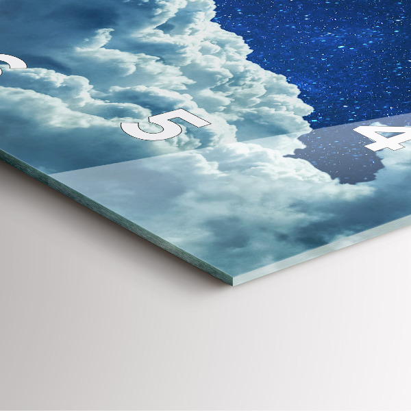 Orologio quadrato in vetro Cielo notturno