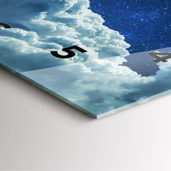 Orologio quadrato in vetro Cielo notturno