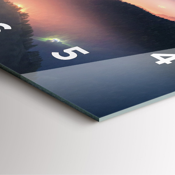 Orologio quadrato in vetro Paesaggio di picco di montagna