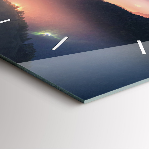 Orologio quadrato in vetro Paesaggio di picco di montagna