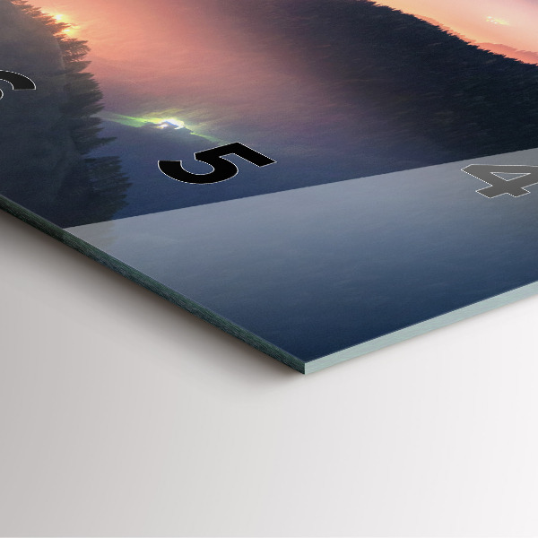 Orologio quadrato in vetro Paesaggio di picco di montagna