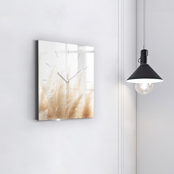 Orologio quadrato in vetro Spighe di grano