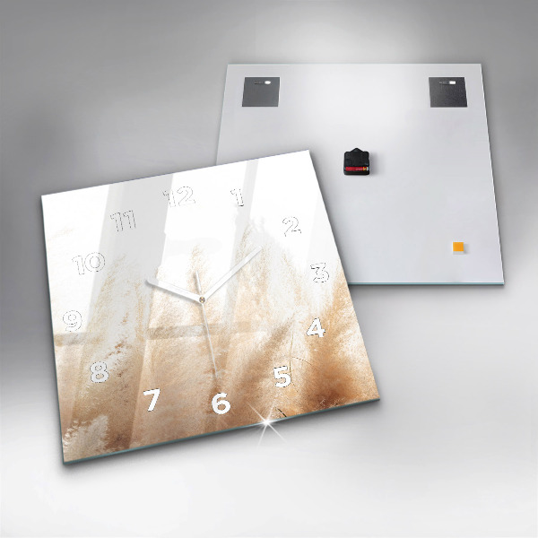 Orologio quadrato in vetro Spighe di grano