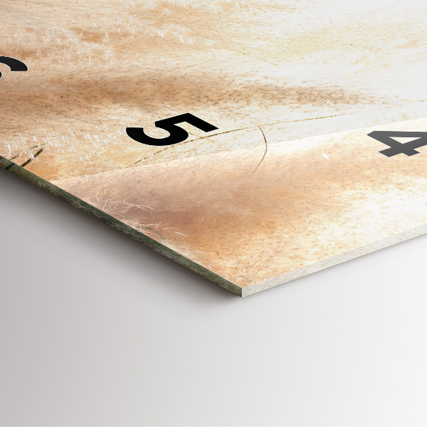 Orologio quadrato in vetro Spighe di grano