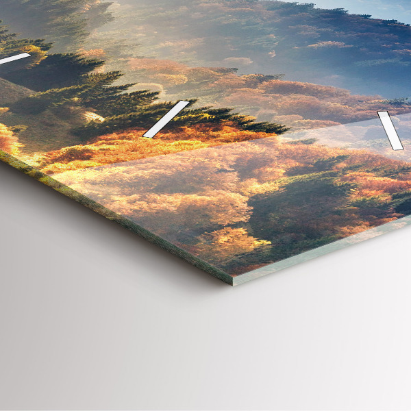 Orologio quadrato in vetro Paesaggio montano