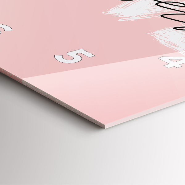 Orologio quadrato in vetro La scritta Ama te stesso