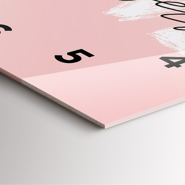 Orologio quadrato in vetro La scritta Ama te stesso