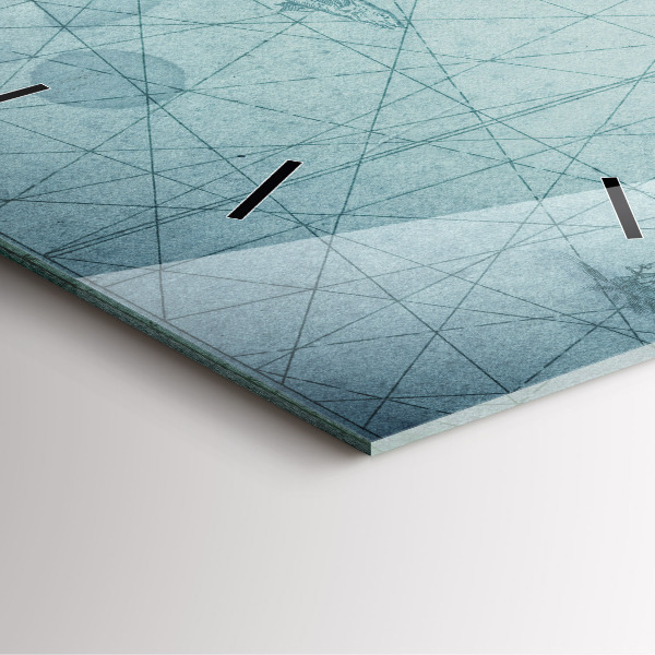 Orologio quadrato in vetro Mappa d'epoca