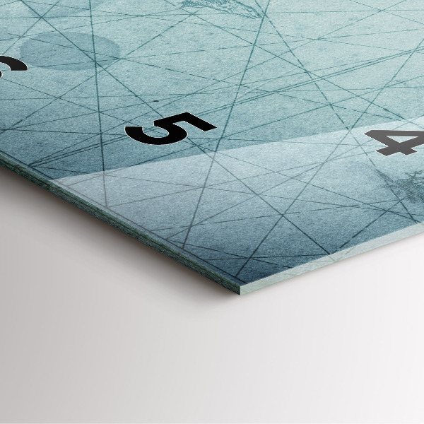 Orologio quadrato in vetro Mappa d'epoca