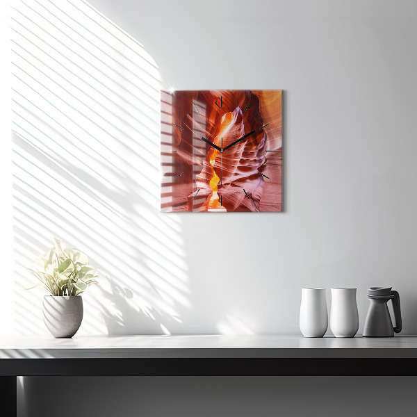 Orologio quadrato in vetro Canyon di sabbia