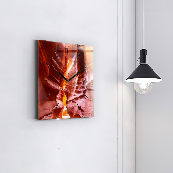 Orologio quadrato in vetro Canyon di sabbia