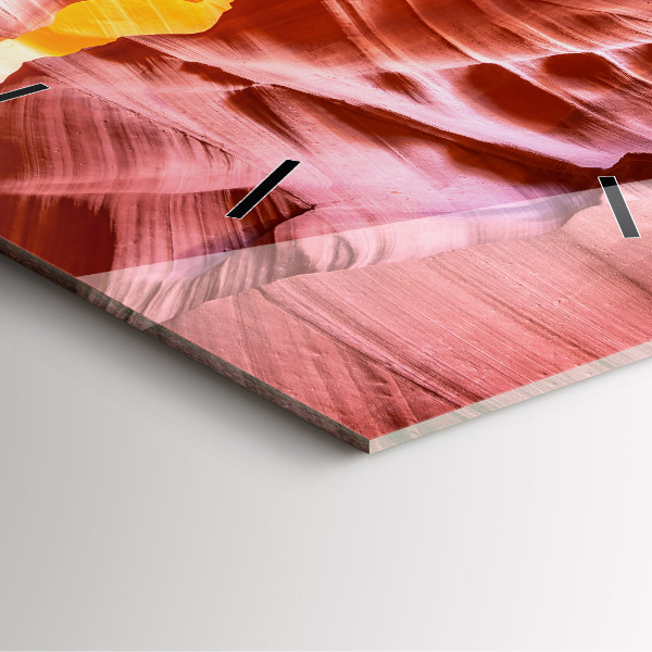 Orologio quadrato in vetro Canyon di sabbia