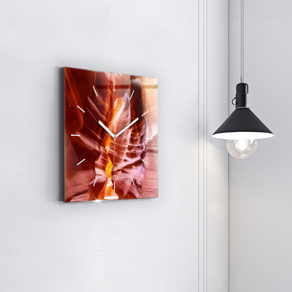 Orologio quadrato in vetro Canyon di sabbia