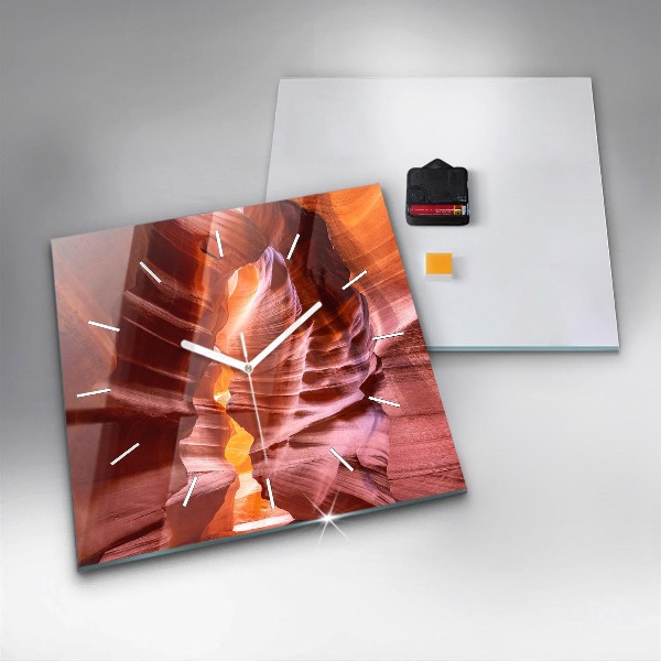 Orologio quadrato in vetro Canyon di sabbia