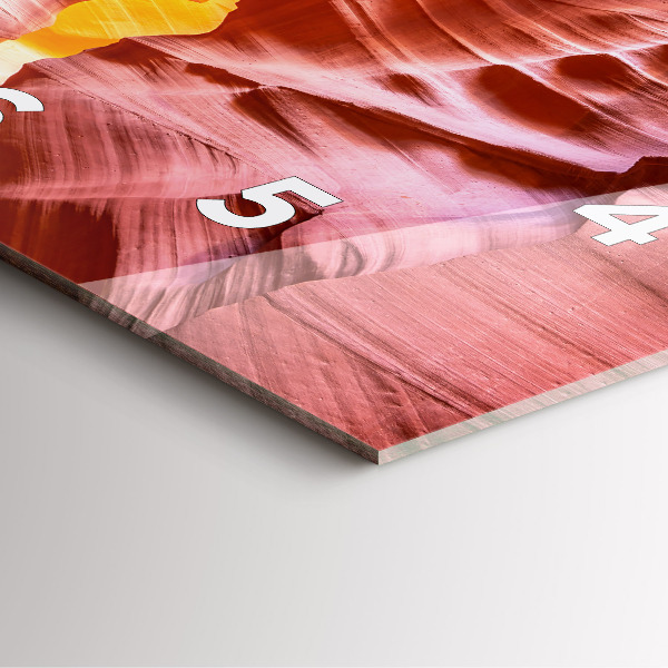 Orologio quadrato in vetro Canyon di sabbia