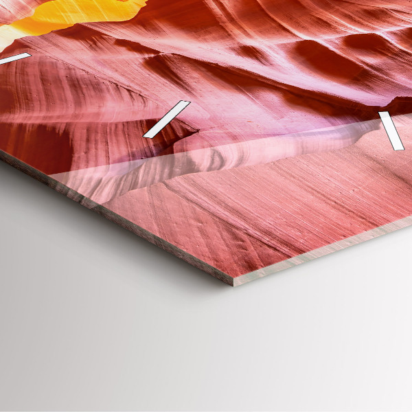 Orologio quadrato in vetro Canyon di sabbia