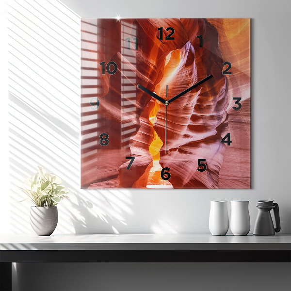 Orologio quadrato in vetro Canyon di sabbia