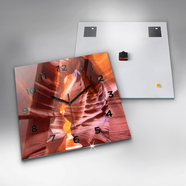 Orologio quadrato in vetro Canyon di sabbia