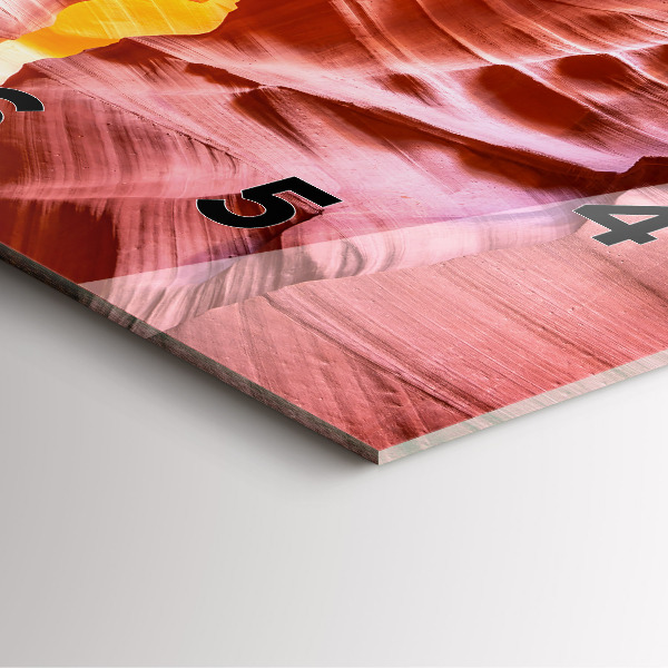 Orologio quadrato in vetro Canyon di sabbia