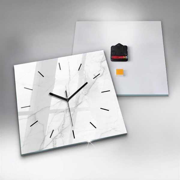 Orologio quadrato in vetro Marmo decorativo